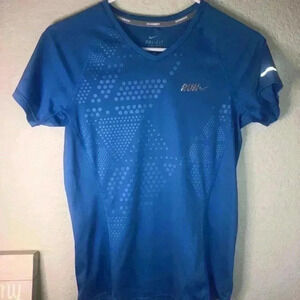 Nike Run blue Dri fit workout shirt sz S